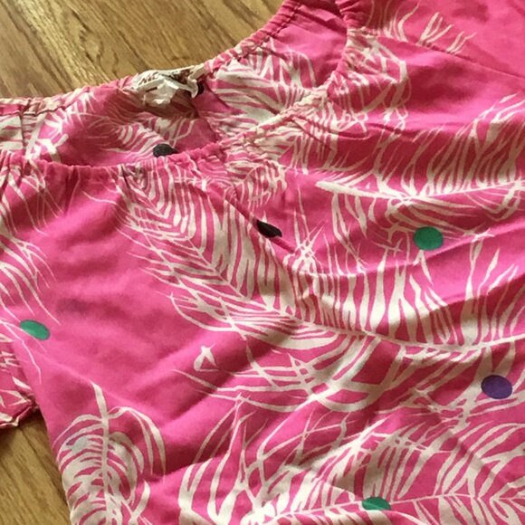 Mr. "B" of California Pink Feather Multicolor Polka Dot Max Mumu Party Dress - Picture 8 of 9